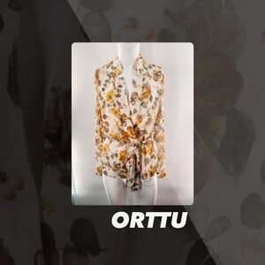 EUC Orttu Floral Semi Sheer Cardigan